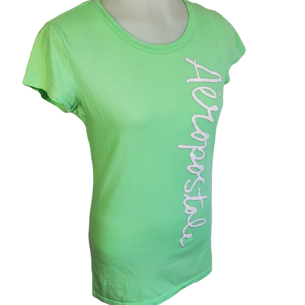 AEROPOSTALE  Long Fitted Tee Shirt lime green